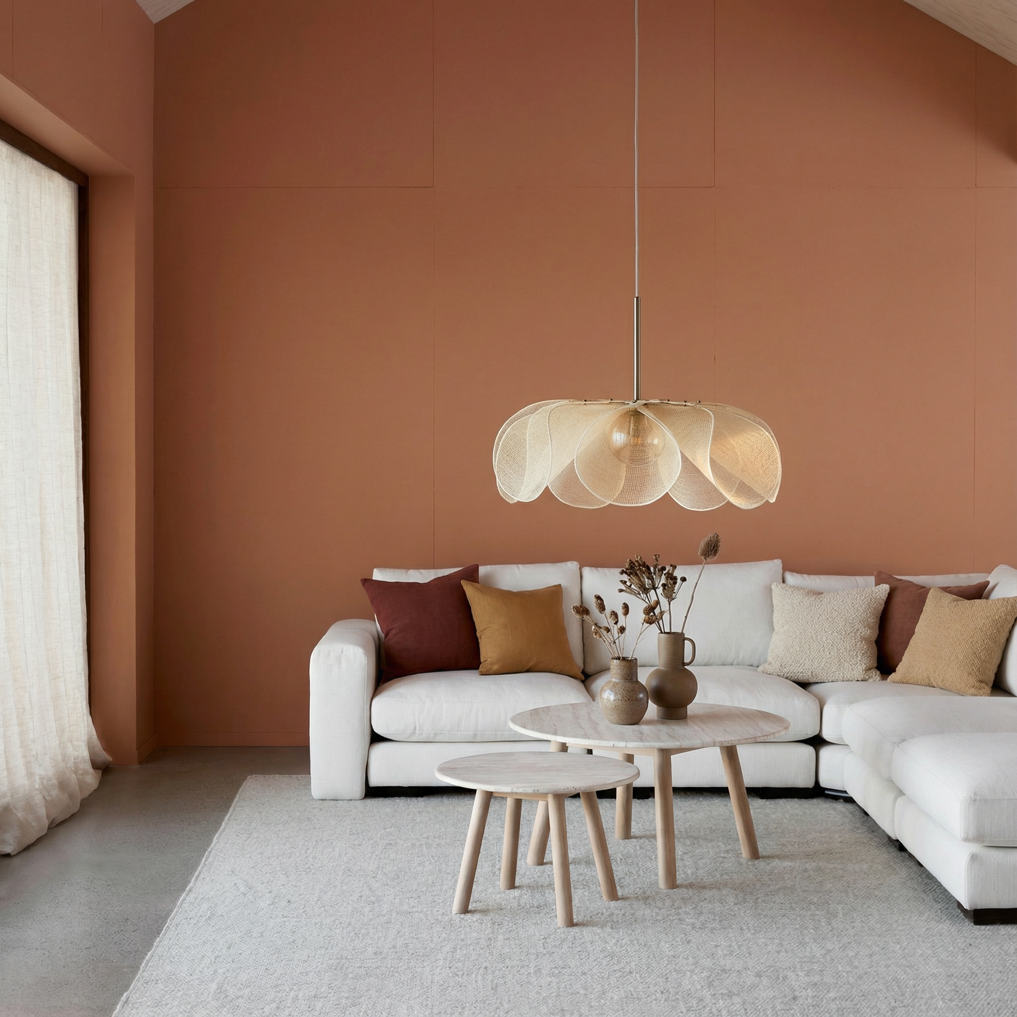 Aurea Light Elegant Nostalgic Fabric Pendant Light Fixture