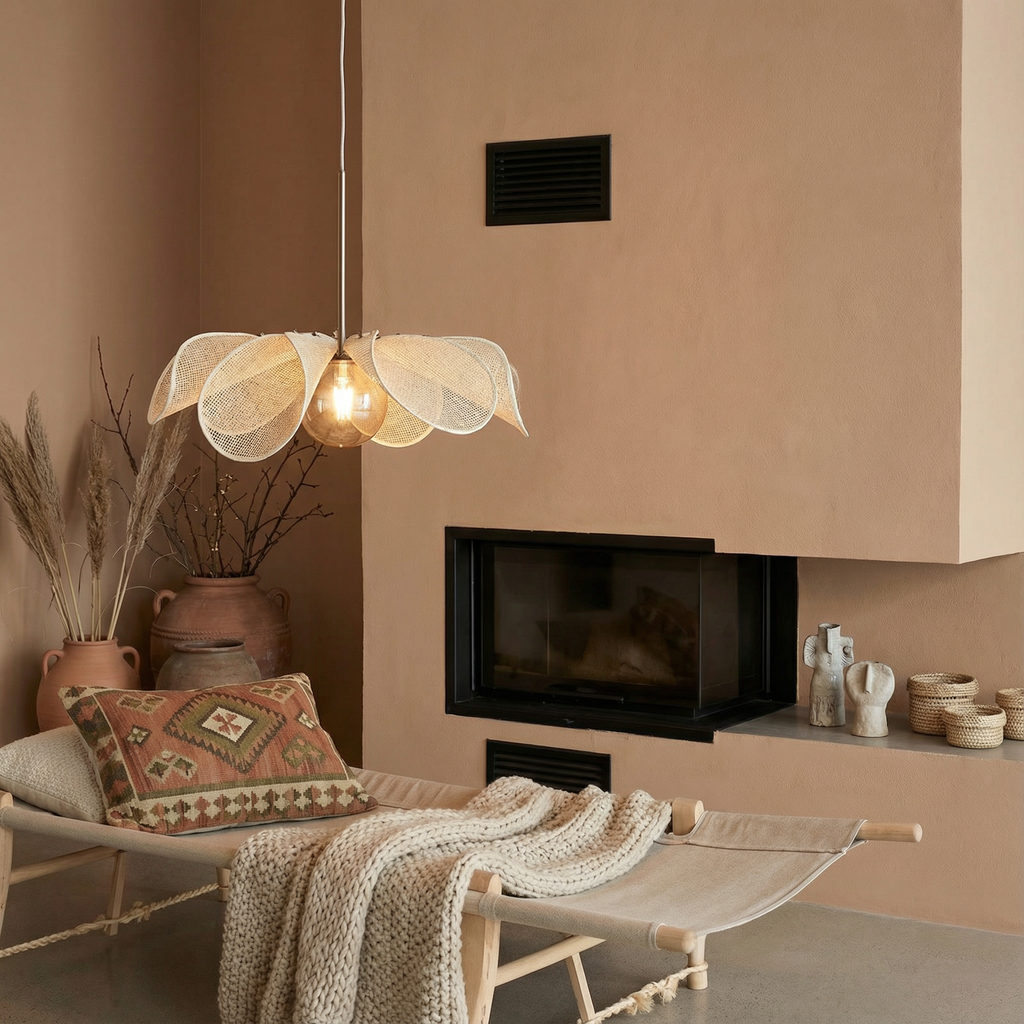 Aurea Light Elegant Nostalgic Fabric Pendant Light Fixture