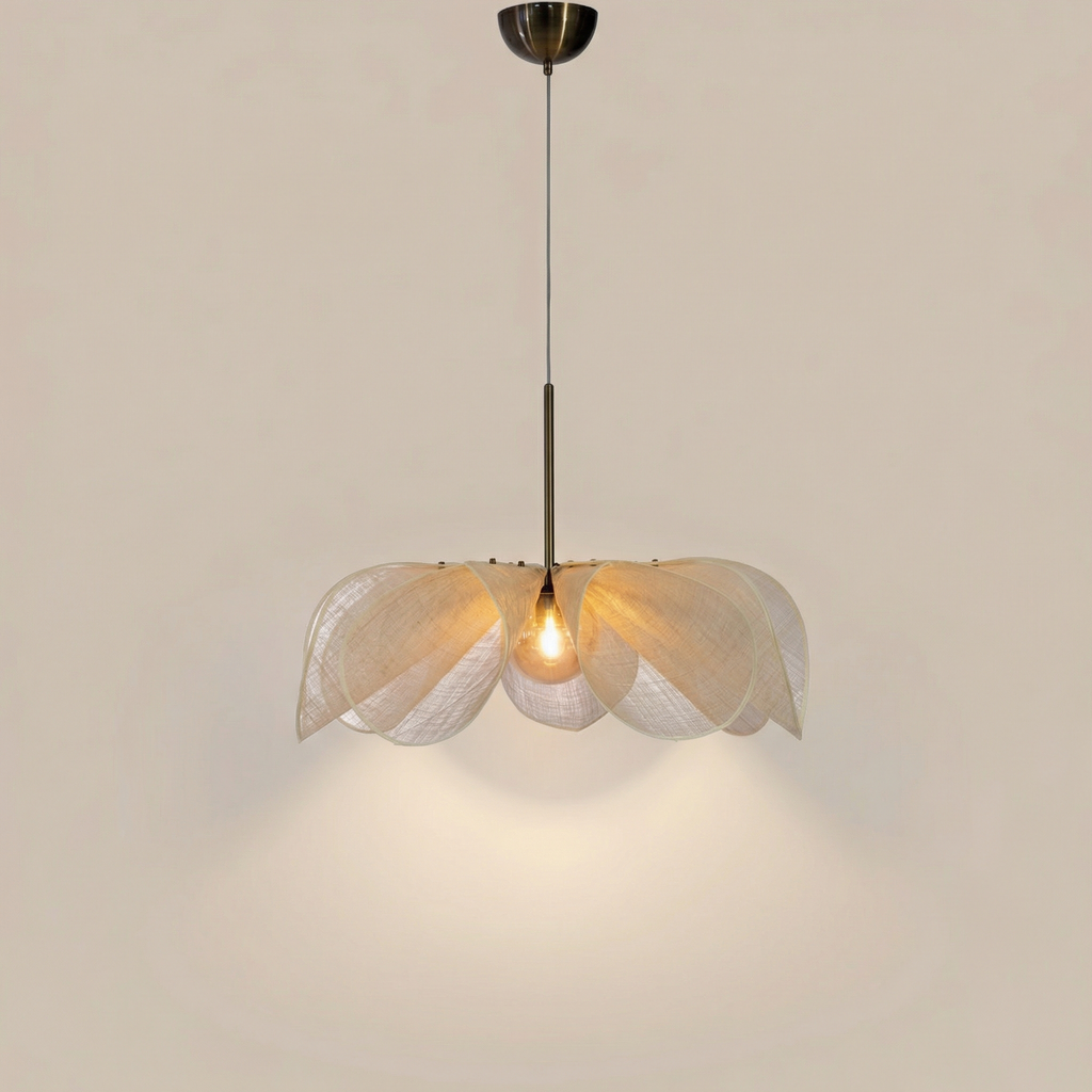 Aurea Light Elegant Nostalgic Fabric Pendant Light Fixture