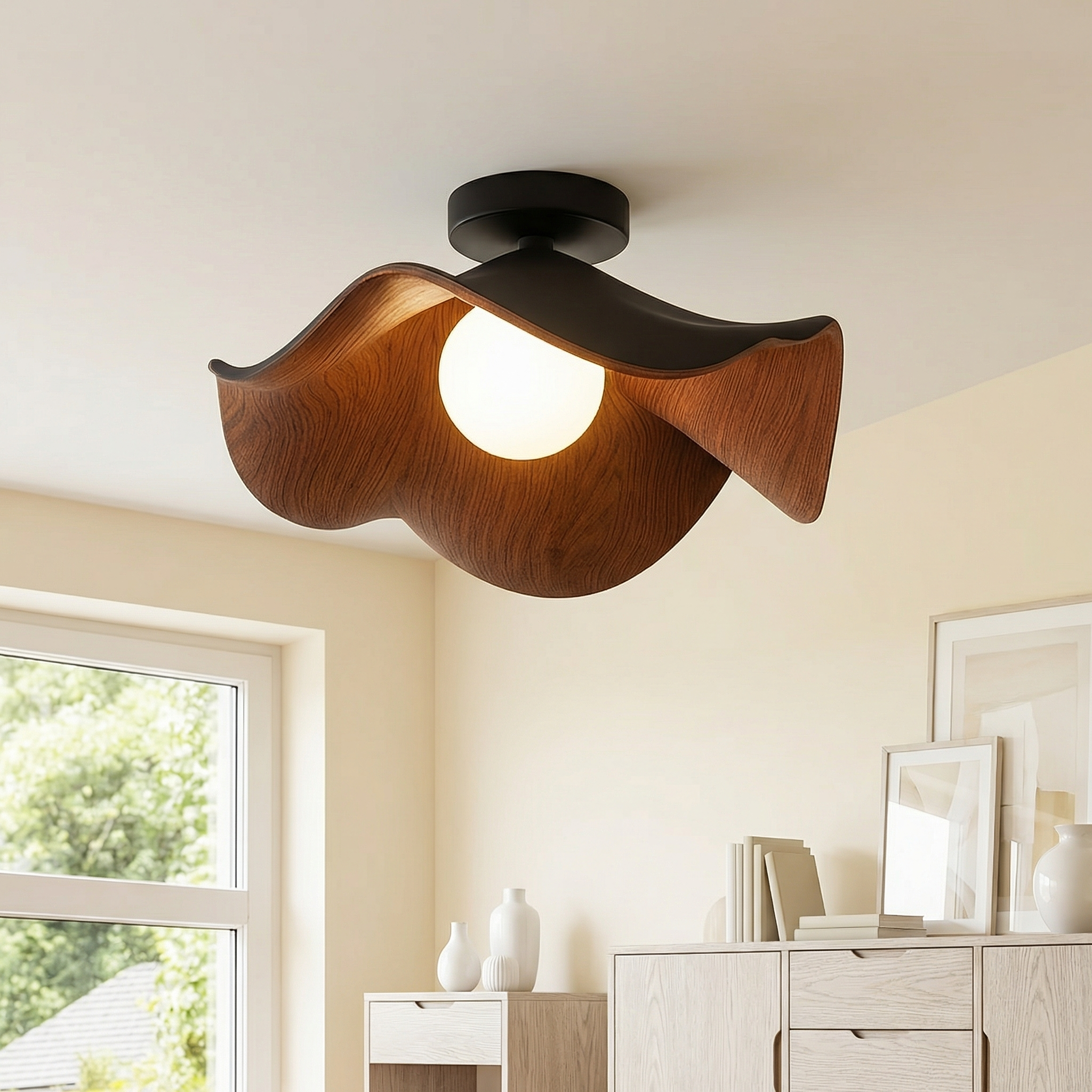 LuminaBloom Graceful Modern Flush Mount Ceiling Light Fixture