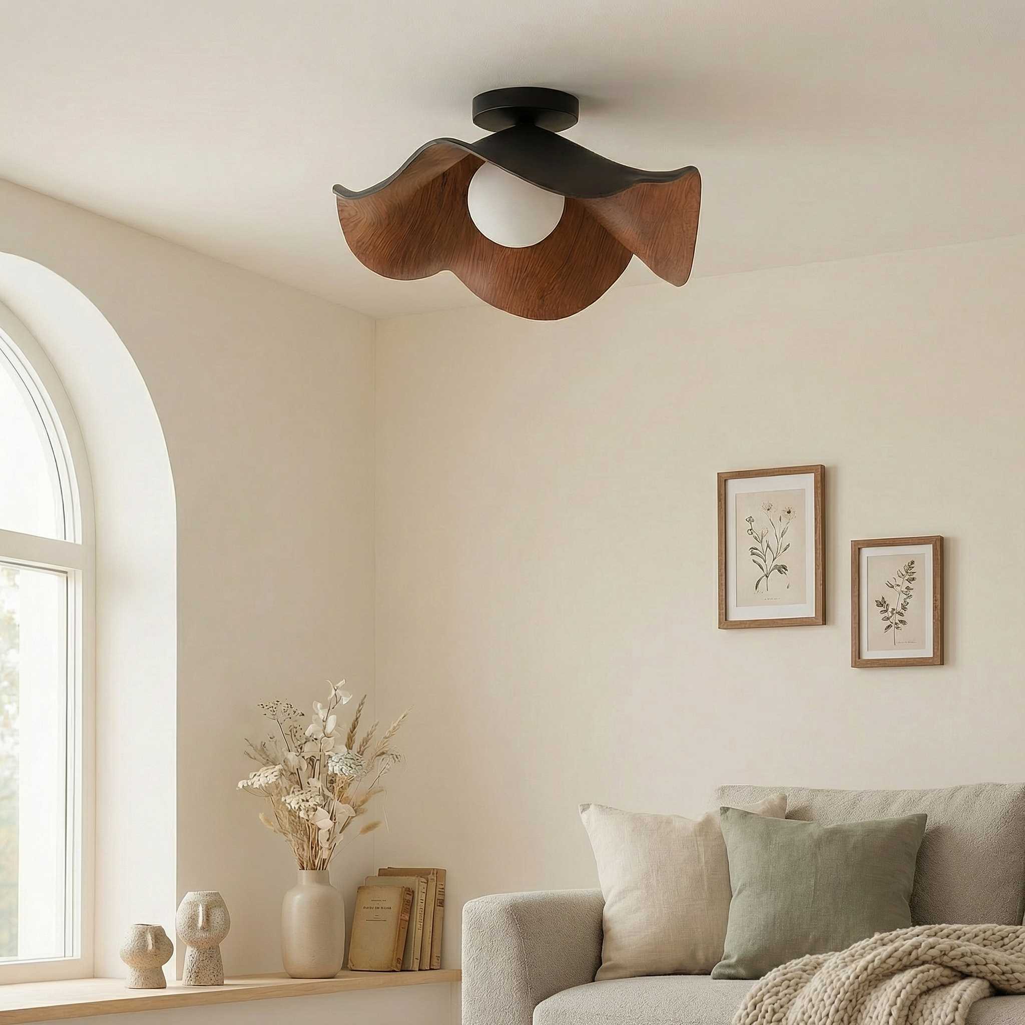 LuminaBloom Graceful Modern Flush Mount Ceiling Light Fixture