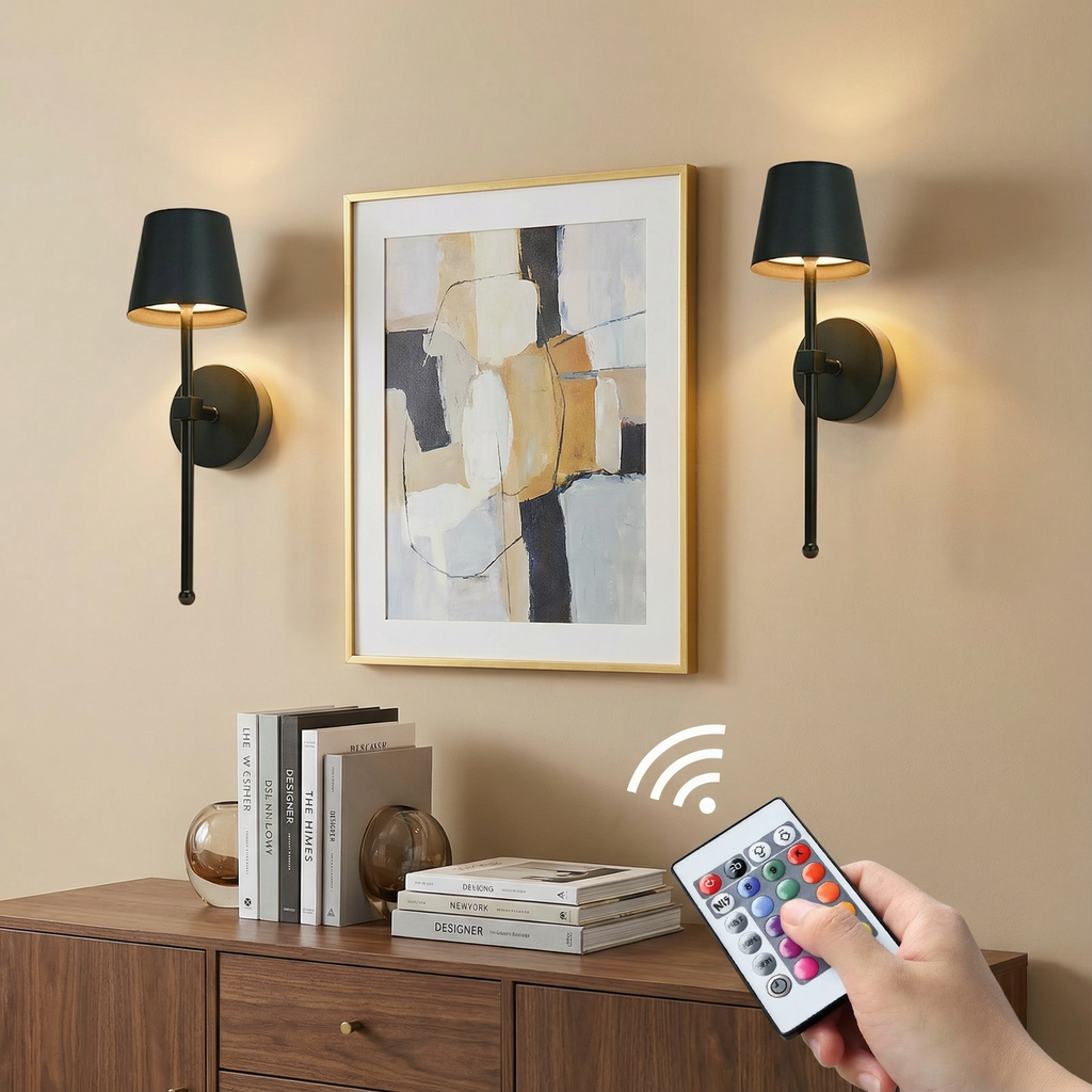Graceful Cordless Wall Light With Rechargeable LED Sconce And Modern Style