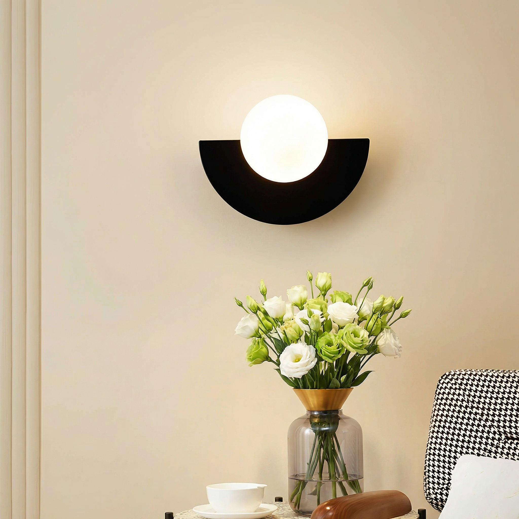 Summit Semicircle Wall Lamp With Integrated LED For Warm Ambiance In Modern Spaces