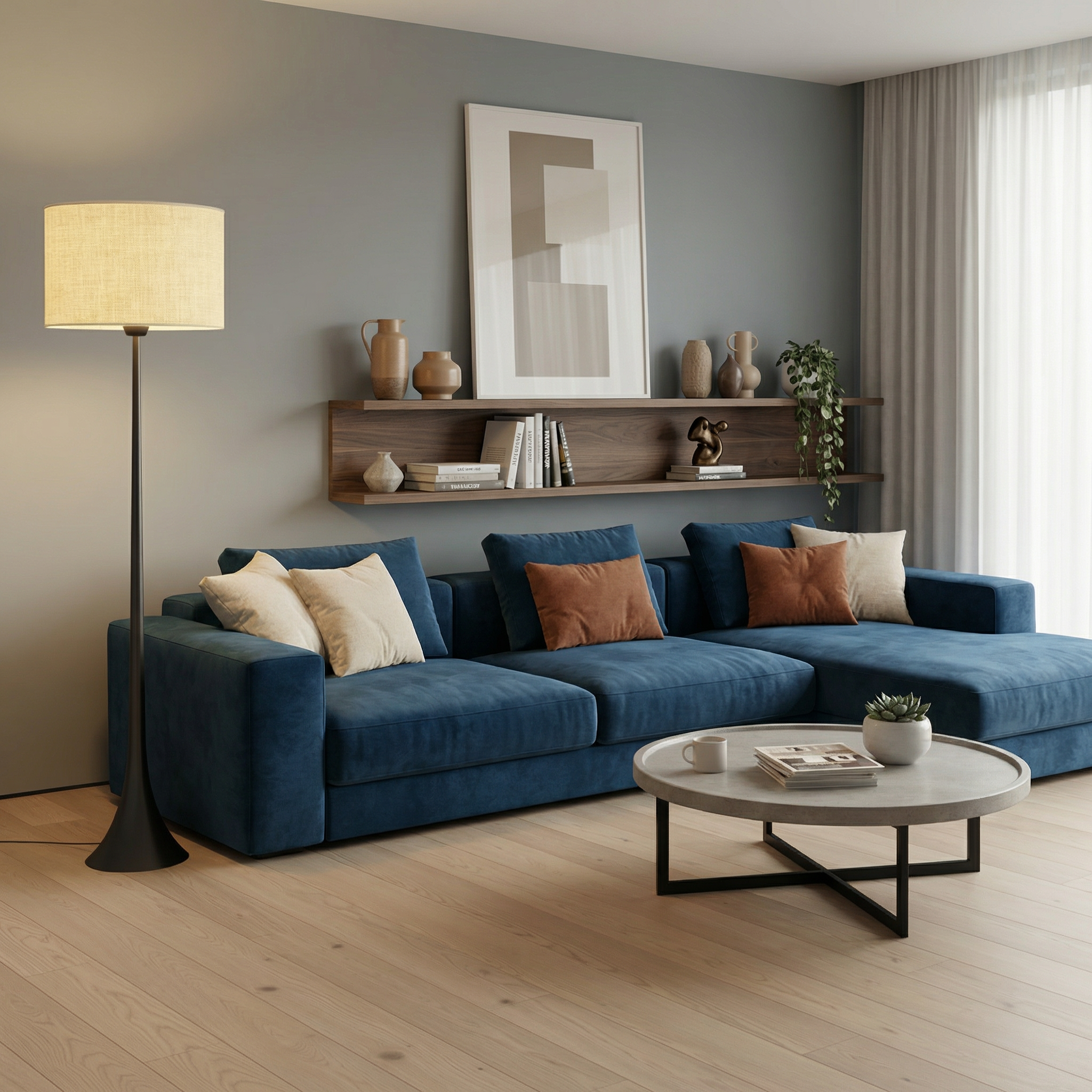 Elegant Silk Floor Lamp For Modern Living With LED Compatibility For Warm Ambiance