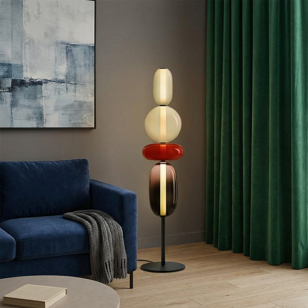 Aurora Modern Floor Lamp With Sculptural Design And Warm LED Glow For Living Room