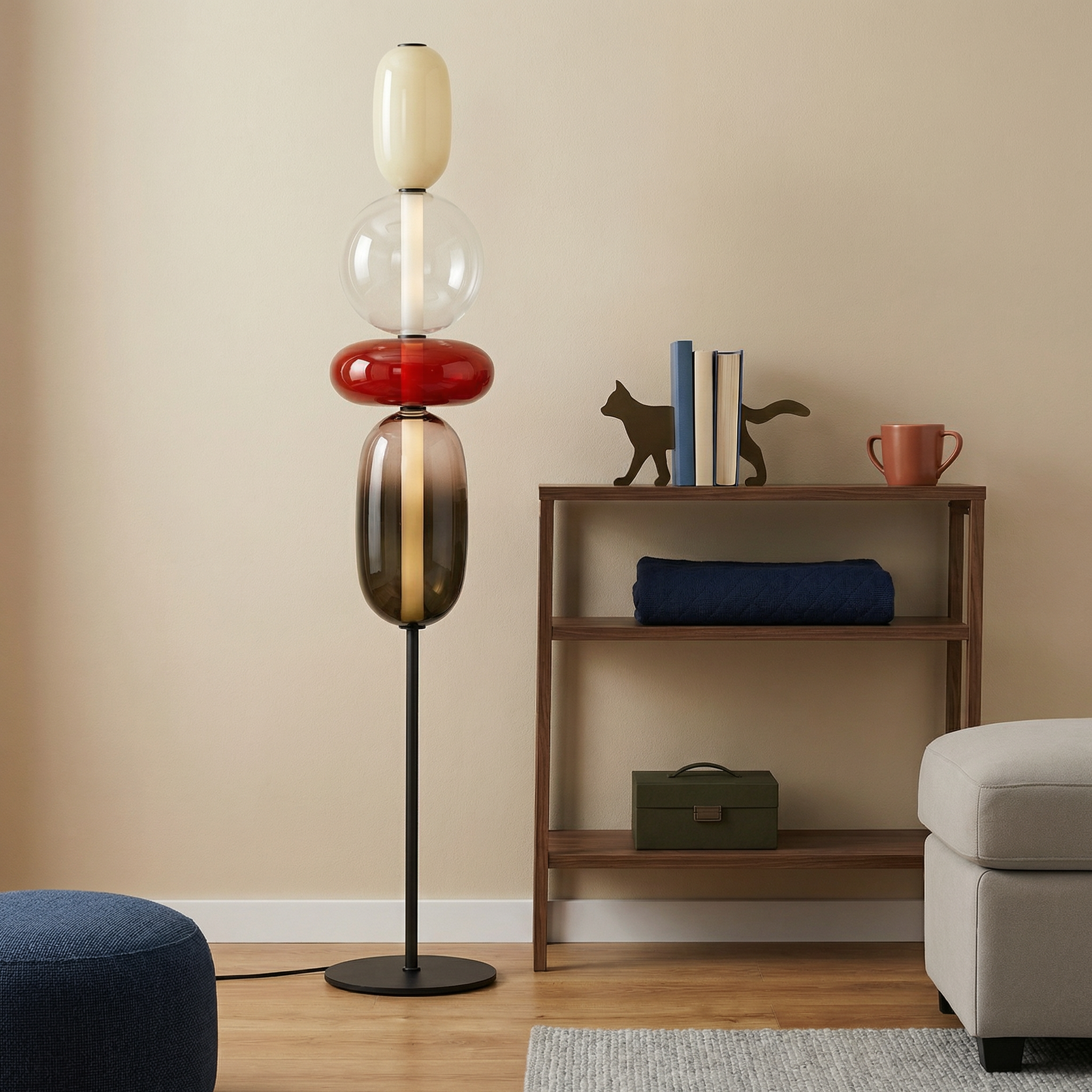 Aurora Modern Floor Lamp With Sculptural Design And Warm LED Glow For Living Room