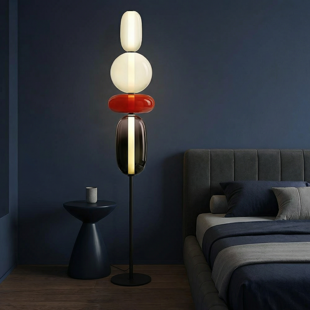 Aurora Modern Floor Lamp With Sculptural Design And Warm LED Glow For Living Room