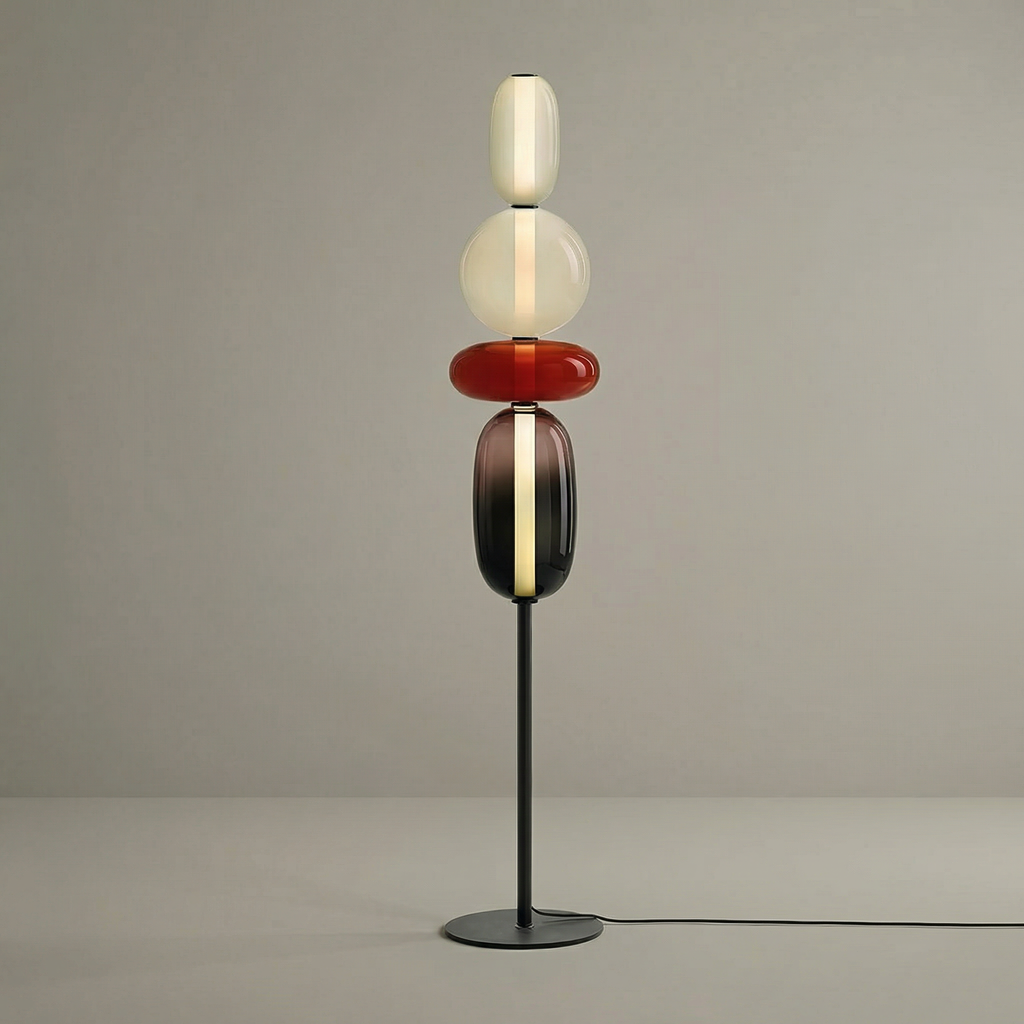 Aurora Modern Floor Lamp With Sculptural Design And Warm LED Glow For Living Room