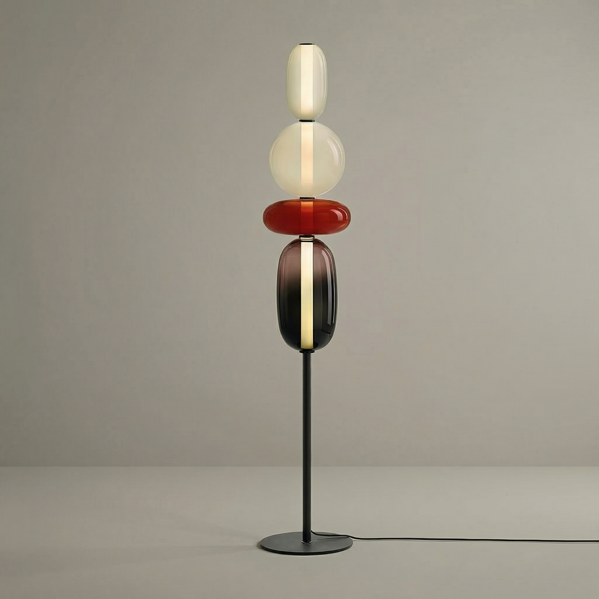 Aurora Modern Floor Lamp With Sculptural Design And Warm LED Glow For Living Room