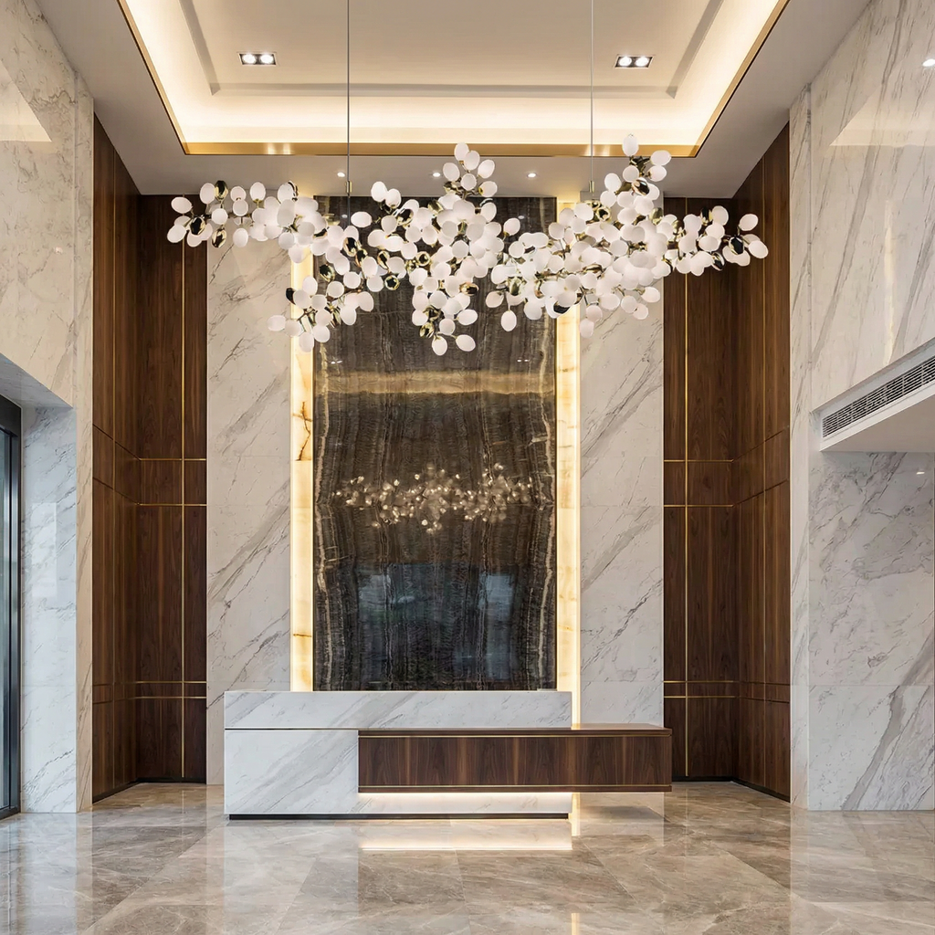 Aurelian Crystal Chandelier Adjustable Height For Dining Room And Contemporary Spaces