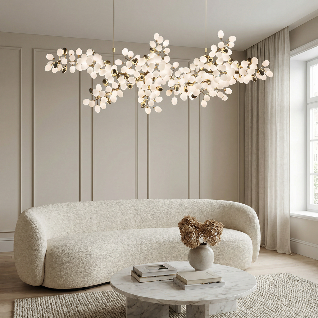 Aurelian Crystal Chandelier Adjustable Height For Dining Room And Contemporary Spaces
